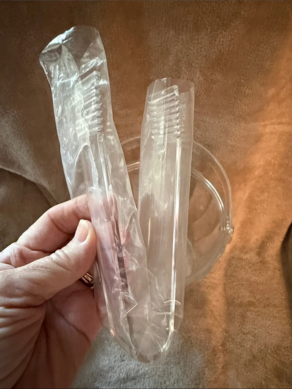 Clear Acrylic Ice Bucket with Handle and Tongs